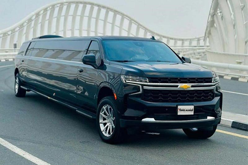 Luxury limousine services in Dubai with professional chauffeur